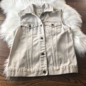 EDDIE BAUER DENIM VEST-SISE XS-EUC
